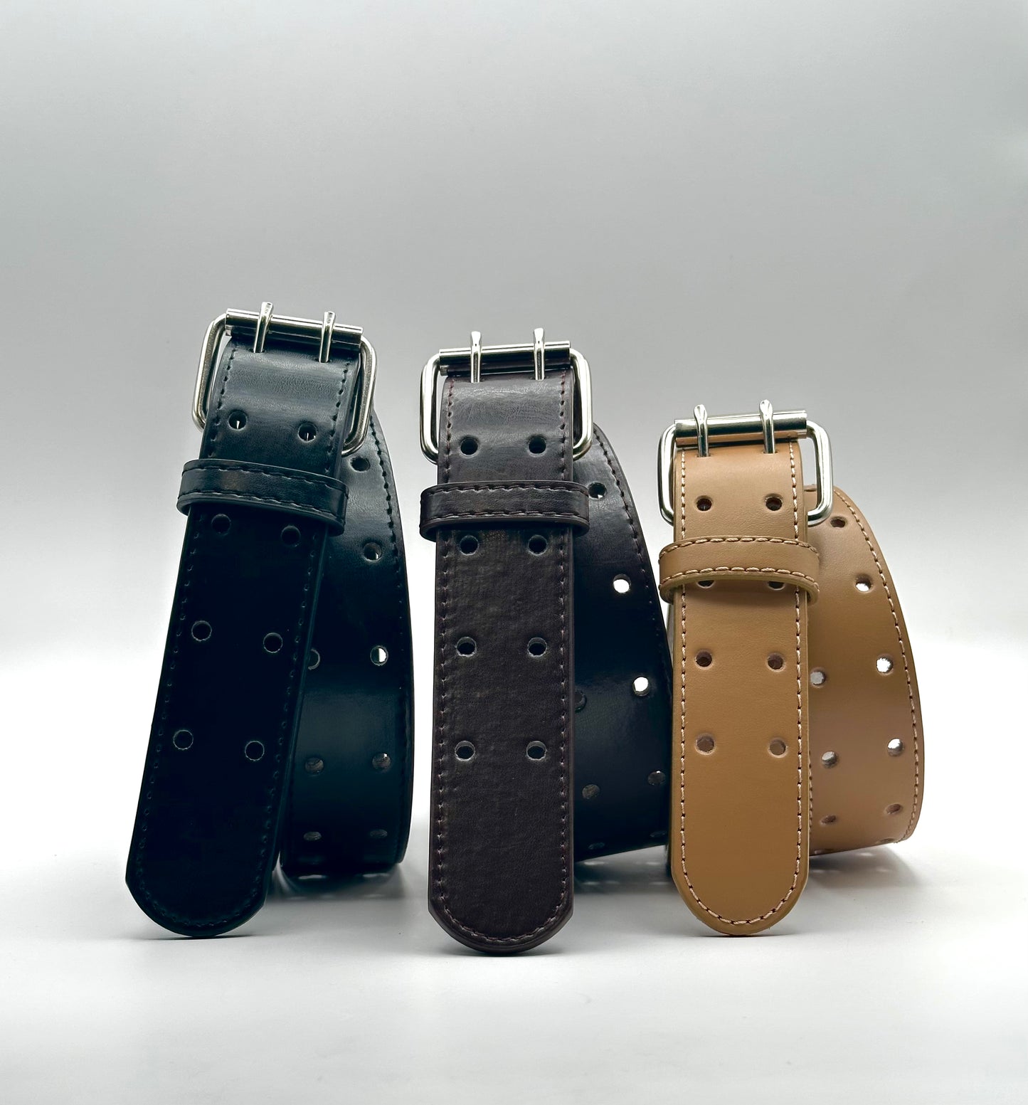 1 1/2" Two Hole Genuine Leather