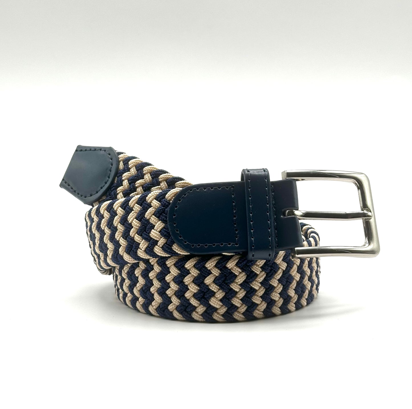 Men's Elastic Stretch Belt Two Tone