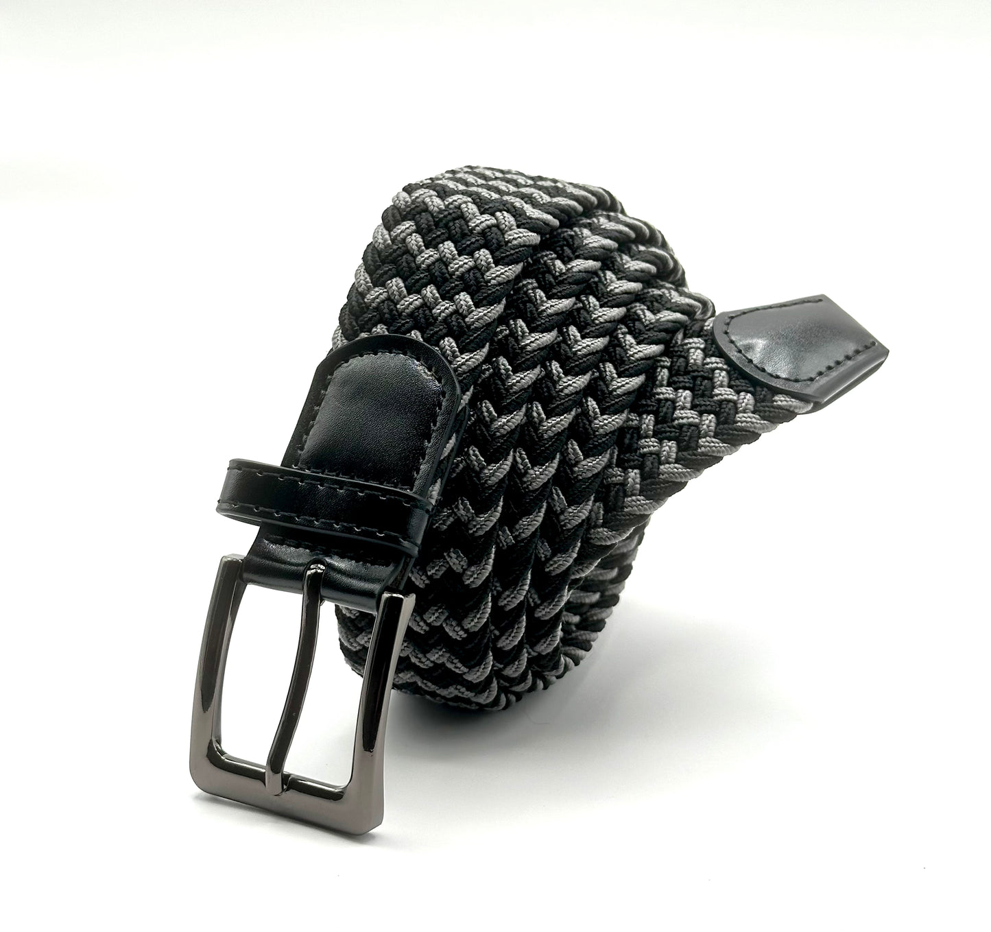 Men's Elastic Stretch Belt Two Tone