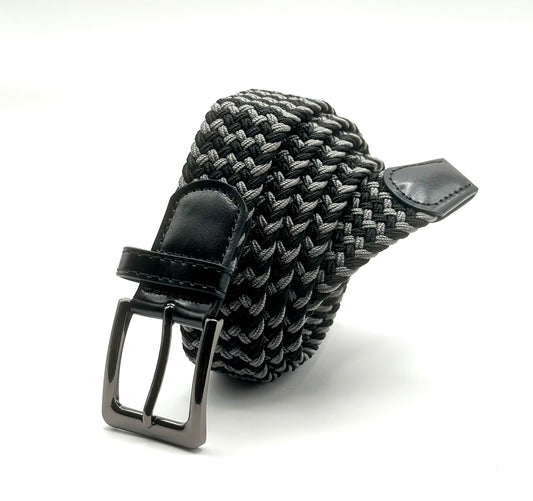 Men's Elastic Stretch Belt Two Tone