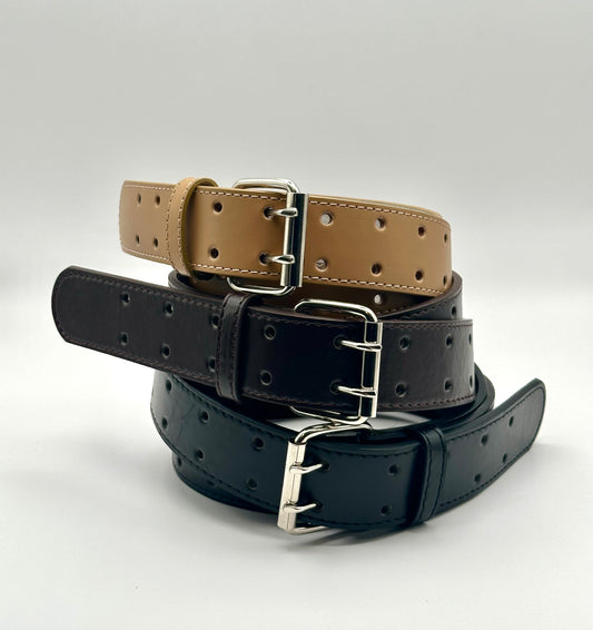 1 1/2" Two Hole Genuine Leather
